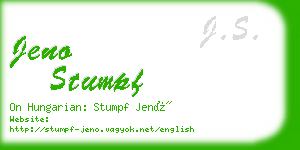 jeno stumpf business card